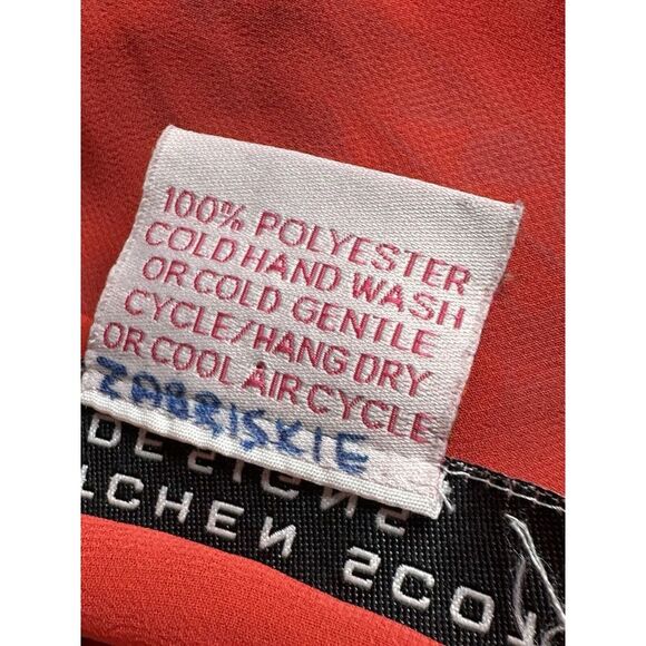 GRETCHEN SCOTT DESIGNS Red and Blue‎ Split Neck 3/4 Sleeve Tunic Top Size Small - Picture 14 of 14